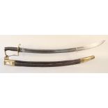 A British model 1896 Mountain Artillery sword by Mole,