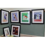 Ken Bailey advertising prints, The Good Life, Three Lab Bakery, Corgi Pudding, Appellation Boxer,