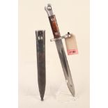 A Turkish knife bayonet with scabbard (M1946?)