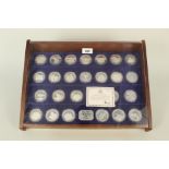 A cased set of twenty six proof silver Birmingham mint medals,