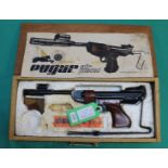A Cougar air pistol with shoulder extension, within bespoke custom box (plastic furniture as found),