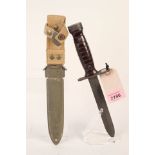 An Italian M70 assault rifle knife bayonet and sheath