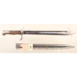 A German model 1898-05 'butcher' bayonet with steel scabbard (plated)