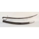 An Anglo/Indian 1821 patt Light Cavalry Troopers sword with scabbard