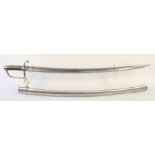 A French Light Cavalry sabre with scabbard,