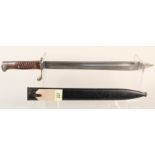 A German model 1898-05 'butcher' bayonet with steel scabbard