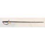 A British model 1821 Light Cavalry Artillery Officers sword (no scabbard)