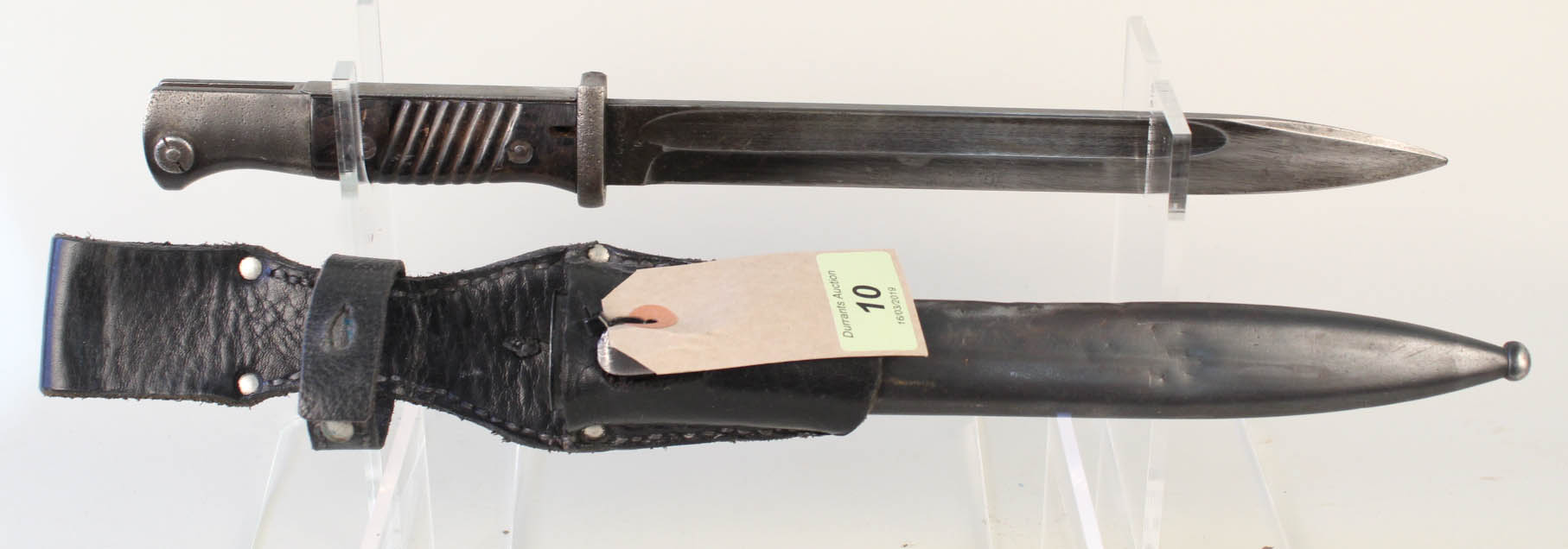 A Third Reich era (1942) M1884/98 bayonet with scabbard and leather frog