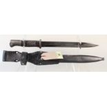 A Third Reich era (1942) M1884/98 bayonet with scabbard and leather frog