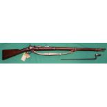 A model 1867 Albini-Braendlin 11mm cal rifle, dated 1868,