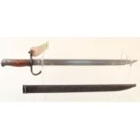 A Japanese model 1897 bayonet and scabbard, British markings possible connections with Enfield (.