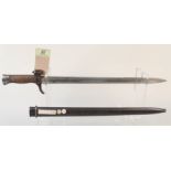 A French model 1892/15 bayonet and scabbard
