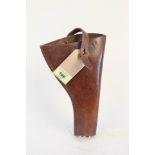 A WWI era leather revolver holster