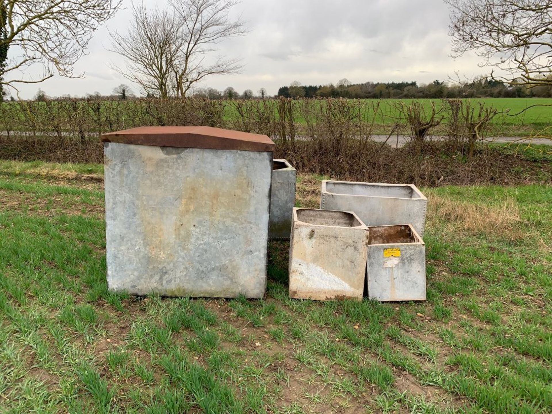 Qty galvanised tanks