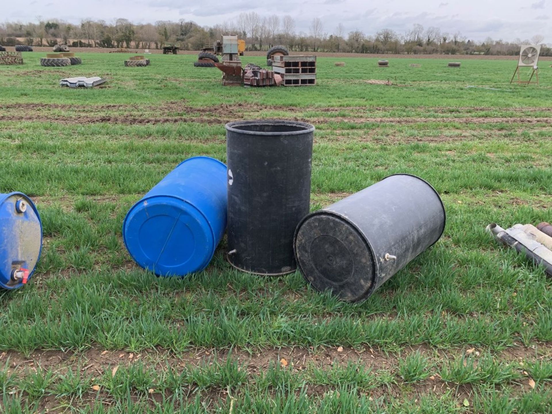 Qty 200 litre plastic drums