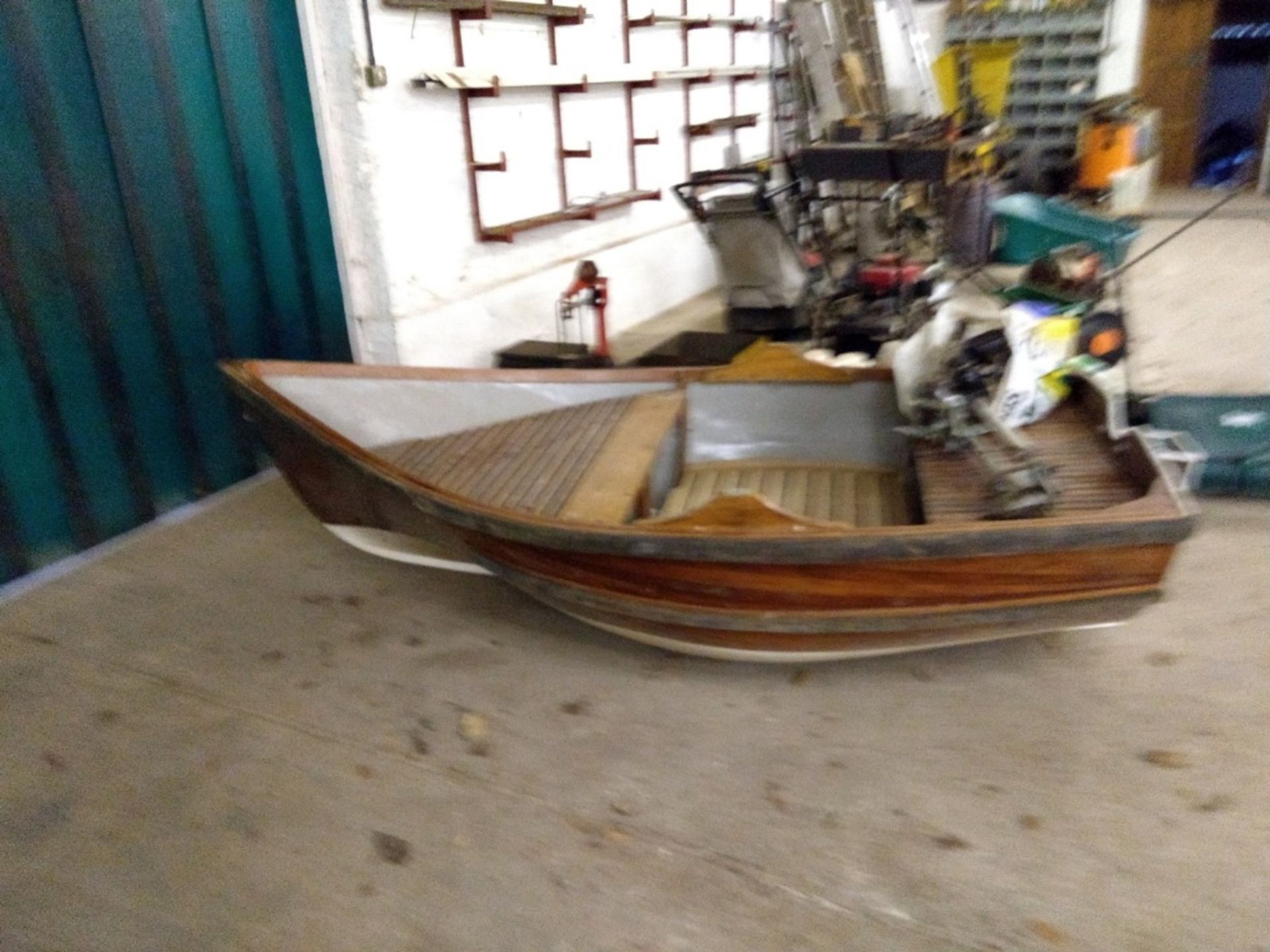 Bespoke Iroko strip built dingy/ yacht tender with British Seagull outboard motor included
