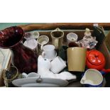 Various china and glass including whisky jugs