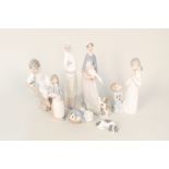 Various Lladro figurines and animals