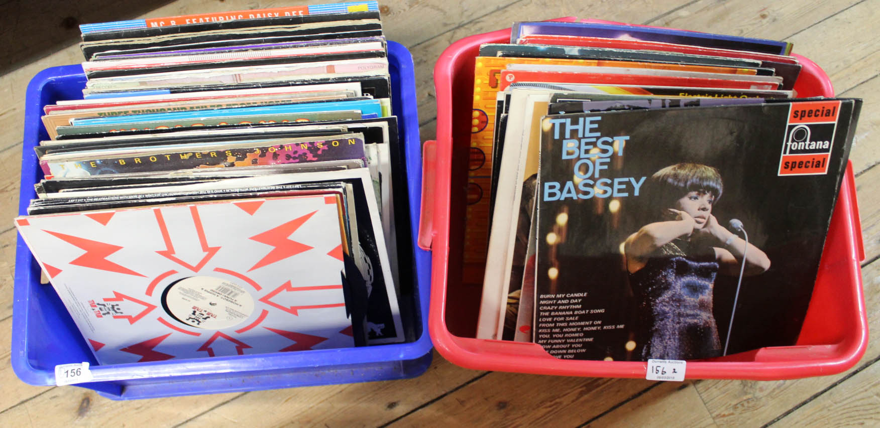 Two boxes of LP's including hip hop,