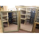 Three large rectangular wall mirrors