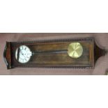 A mahogany Vienna wall clock plus two iron brackets,