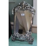 An Art Nouveau style easel mirror