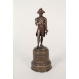 A 19th Century bronzed figure of Nelson,