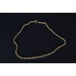 A 9ct gold rope chain necklace