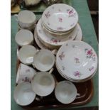 A Shelley rose decorated part tea set