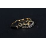Two 9ct gold rings (one as found),