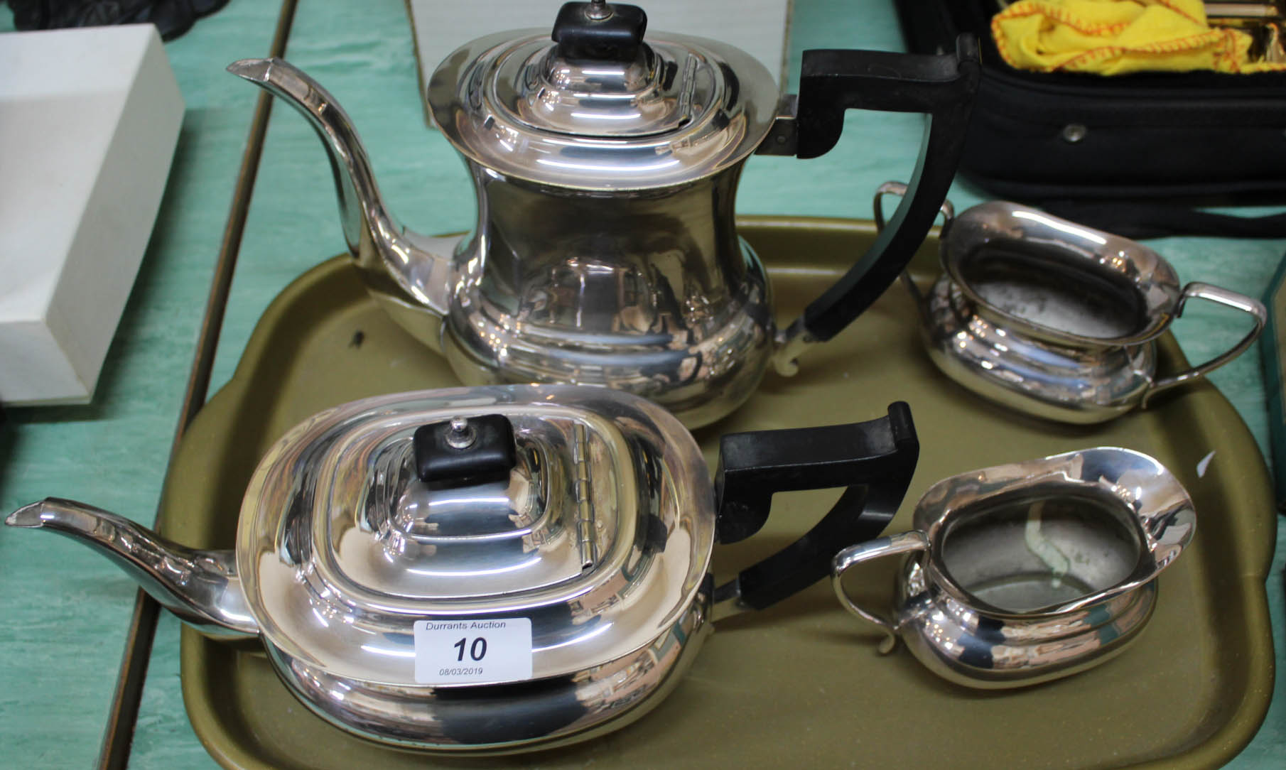 A Viners silver plated four piece tea set