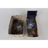 GB and foreign coins (two boxes)