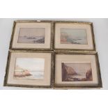 Four 19th Century watercolours of Milford Haven