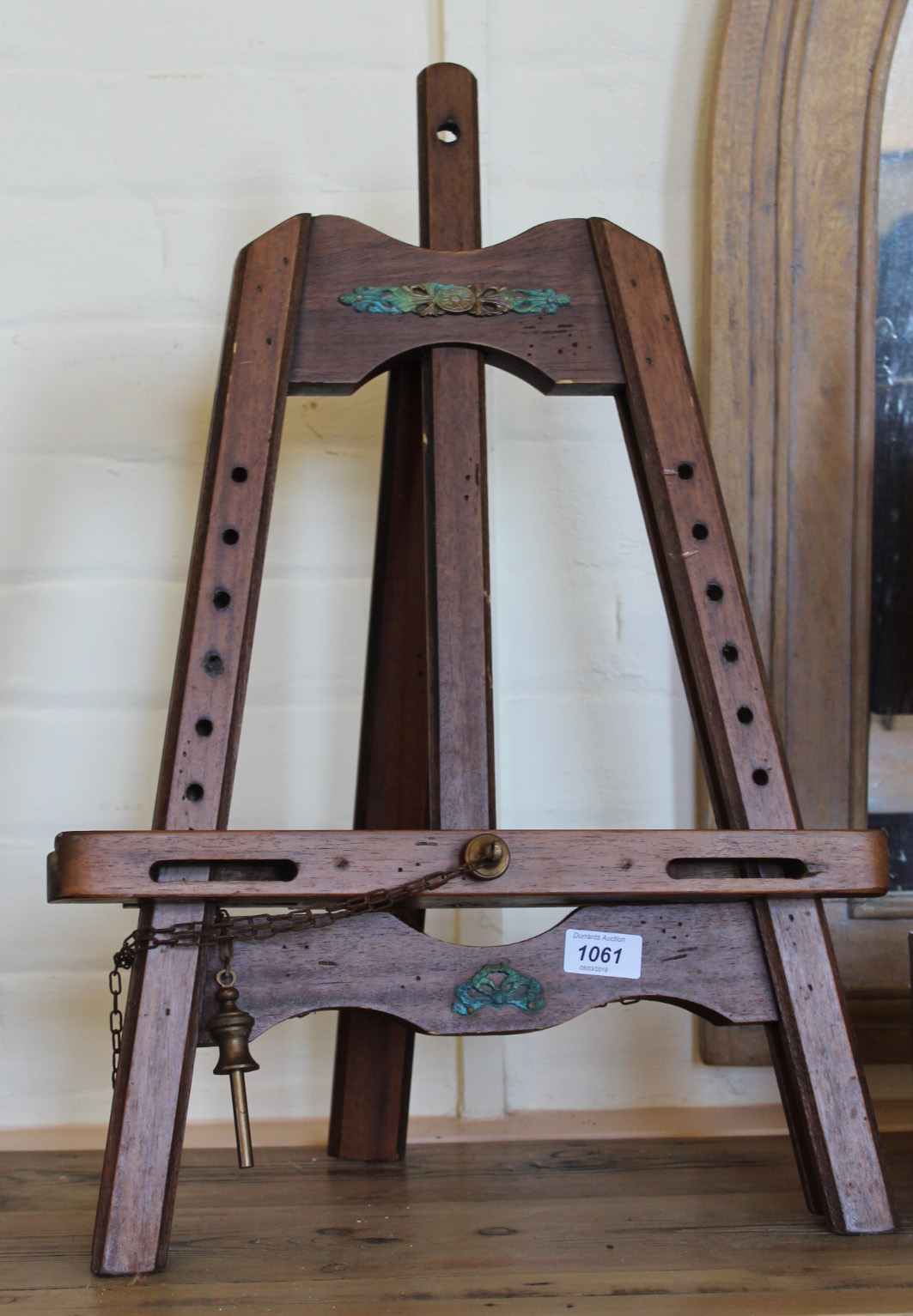 A small vintage artist's easel