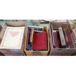 Various volumes including Folio Society plus a few records (three boxes)