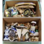 Various figurines and small sundries (two boxes)