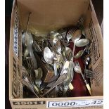 A canteen plus various loose cutlery