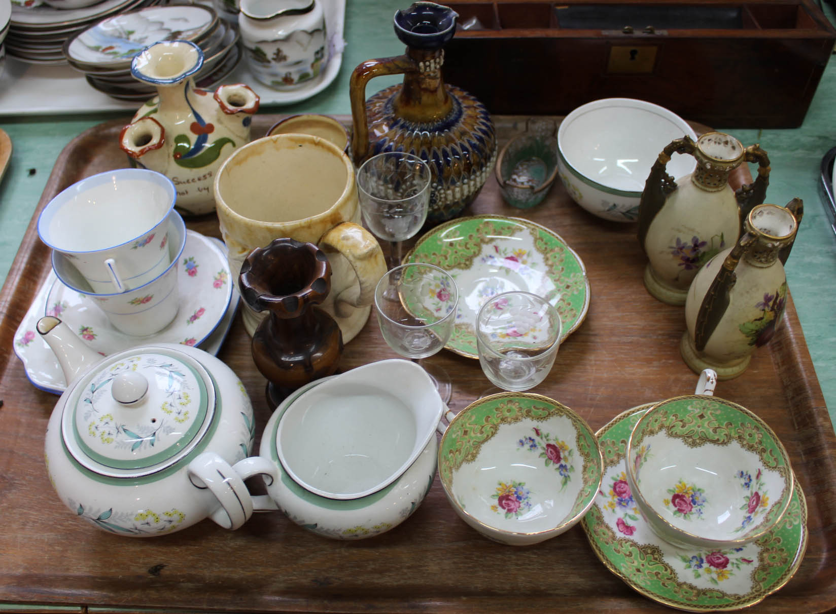 Various china and glass including Devon ware