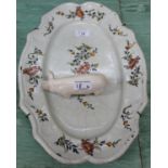 A 19th Century French Faience floral plate plus a Beswick pig,