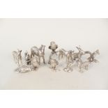 Various silver plated animals