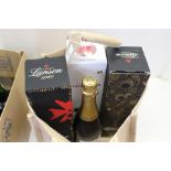 Four bottles, Lawson Black Label Brut Champagne (two bottles),