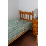 Two pine single bed frames