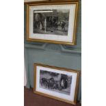 A pair of 19th Century photogravure prints After Waller, 'Twixt Love and Duty' plus 'Too Late',