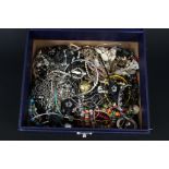 A box of costume jewellery