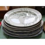 Three Victorian Asiatic pheasant plus other Victorian meat plates