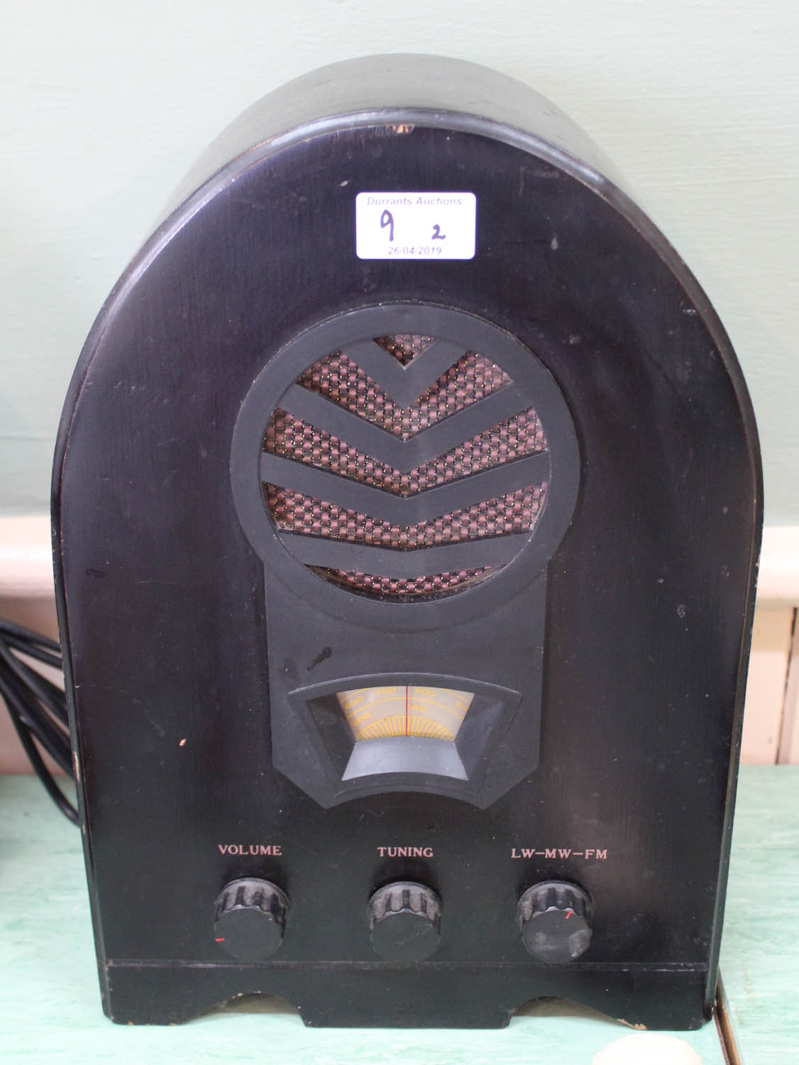 A retro mains radio plus a quartz clock - Image 2 of 2