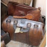 A leather doctors bag,