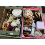 Two boxes of china and sundries