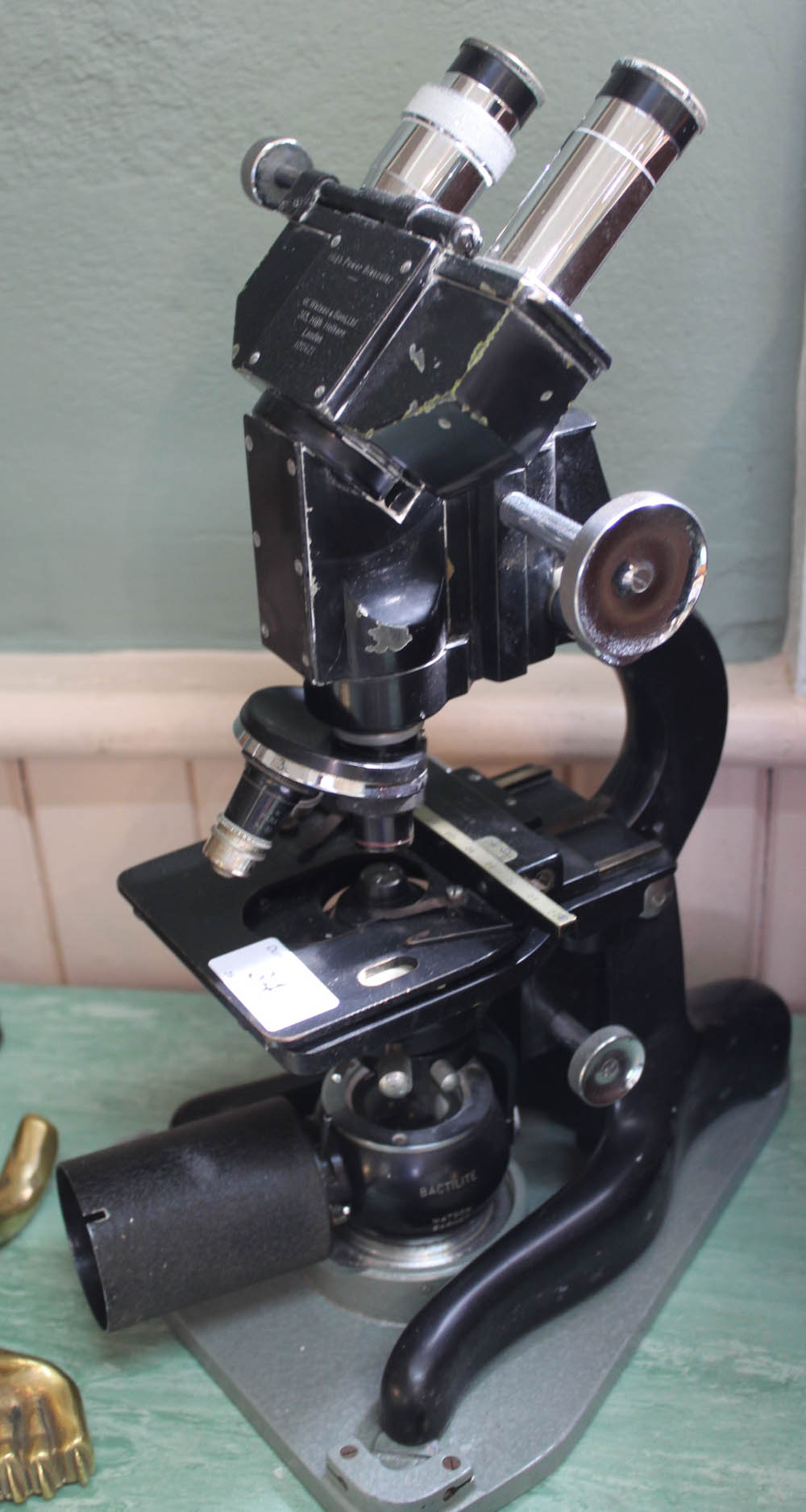 A Watson Bactil binocular microscope