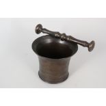 A 17th Century bronze pestle and mortar